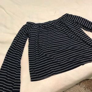 Off the shoulder long sleeve shirt